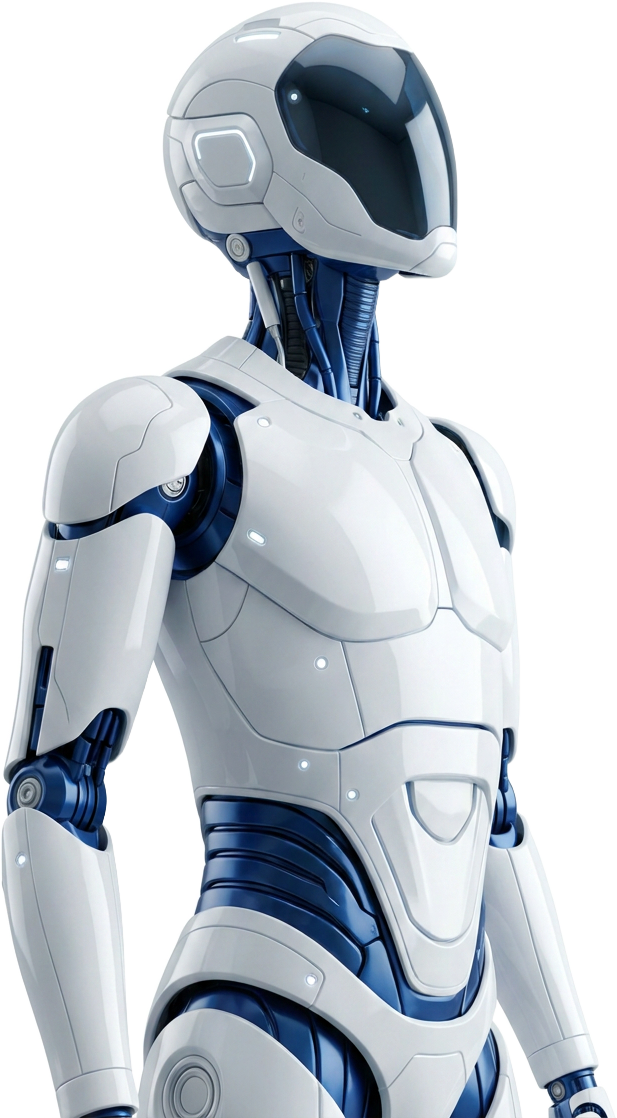 Robot AI patrzący w przyszłość